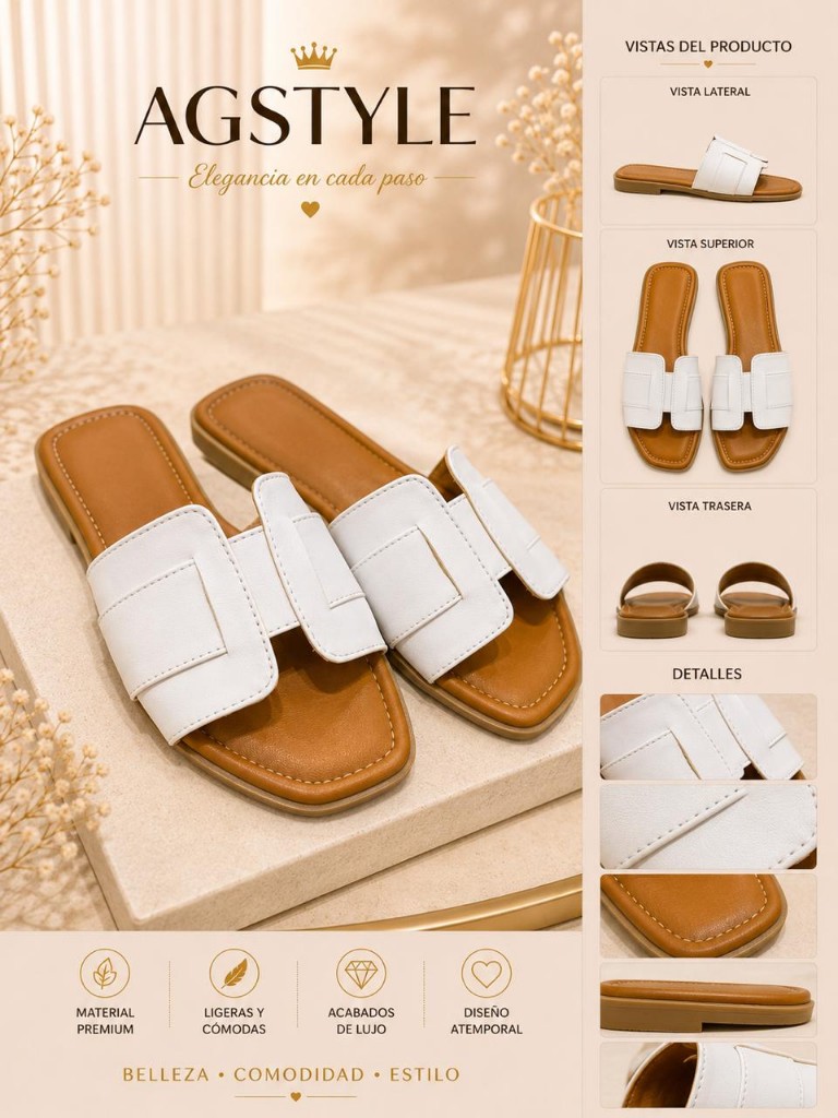 Sandalia baja blanca
