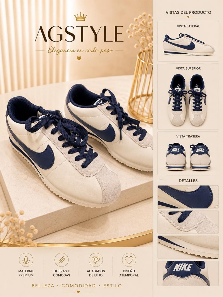Zapatos Nike Azul con Blanco