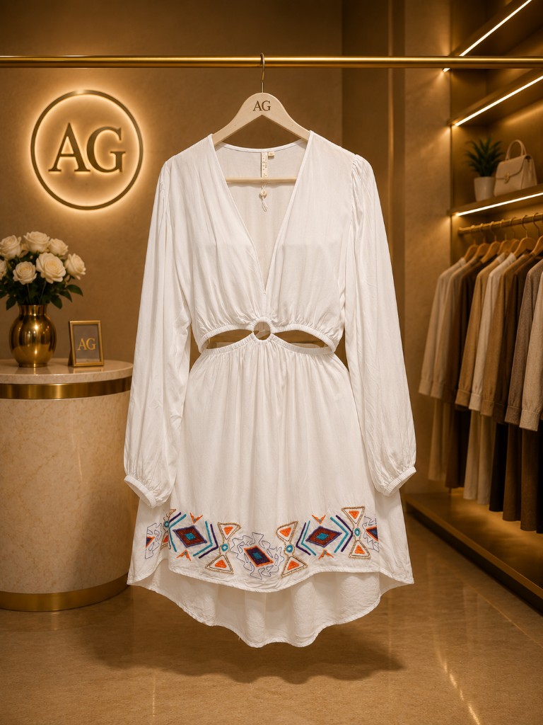 Vestido Bordado Blanco