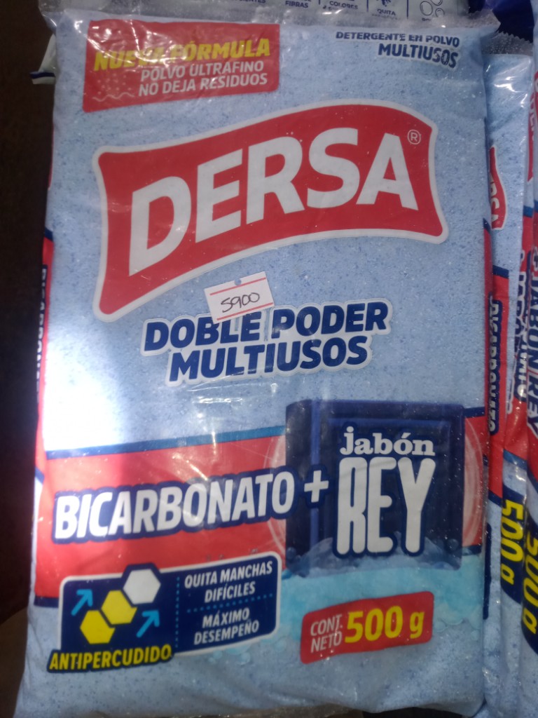 Det. Dersa Bicarbonato Jabón Rey Bolsa x 500 gr