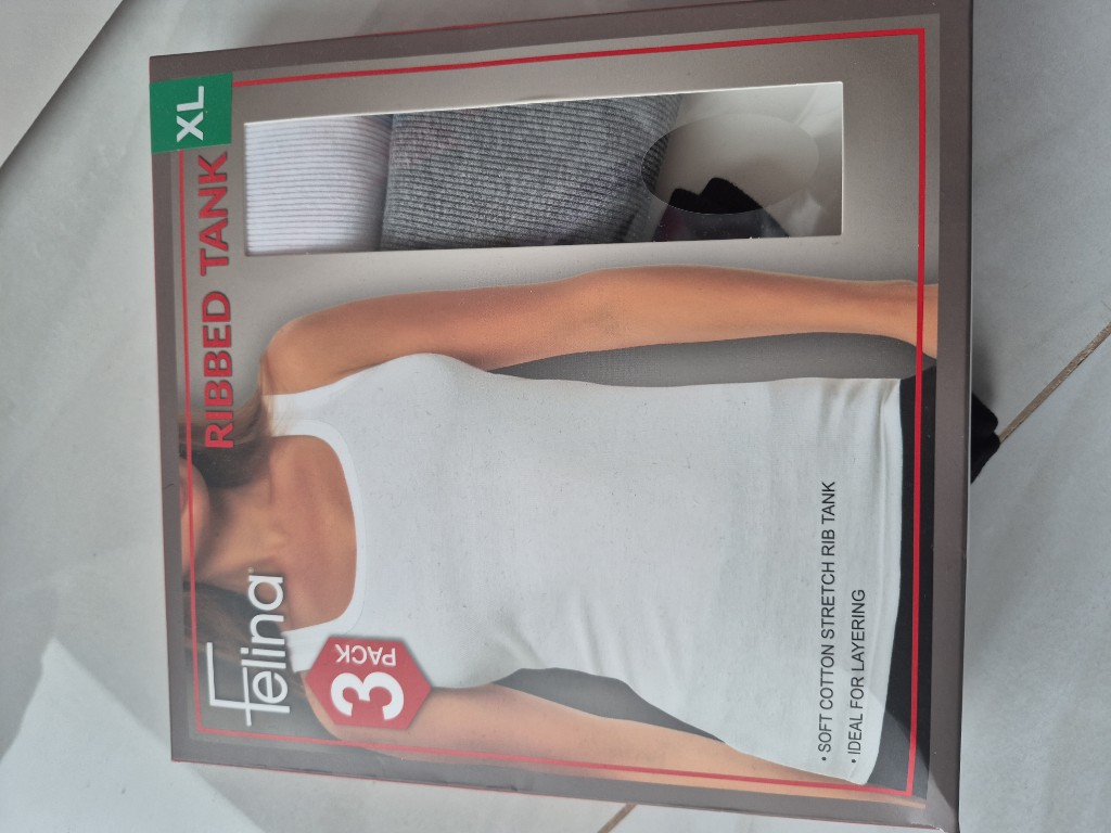 Felina musculosa blanca 3 pack
