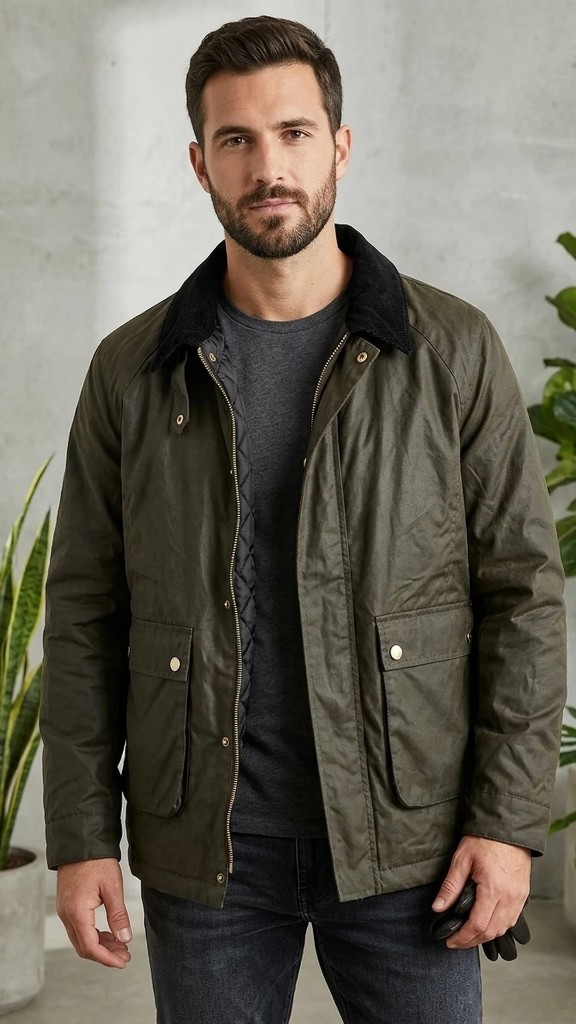 GUESS Campera verde oliva