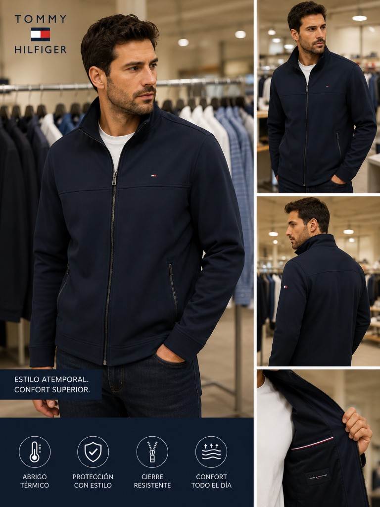 Tommy Hilfiger campera azul marino