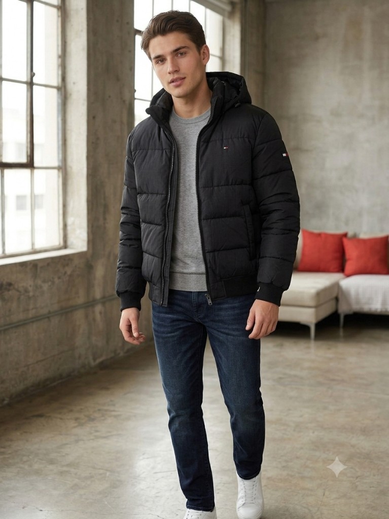 Tommy Hilfiger campera negra