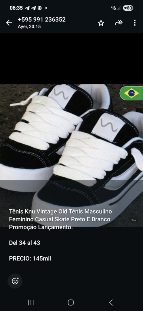 VANS Vintage tenis negro y blanco