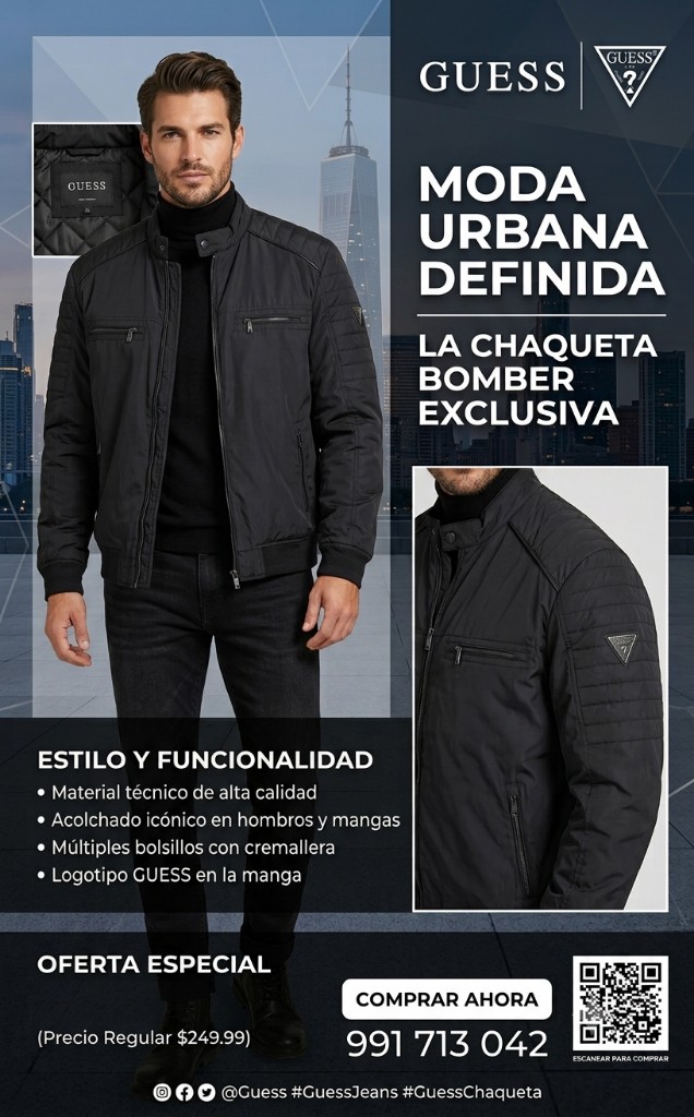 Guess campera negra
