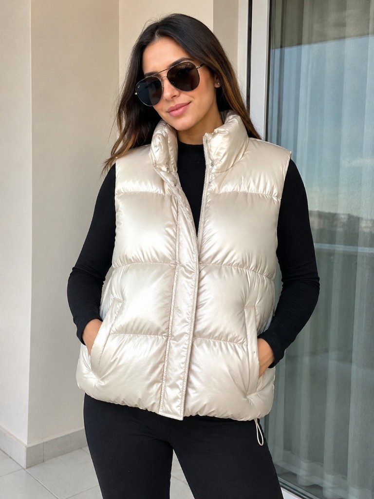 PINK Chaleco puffer rosa