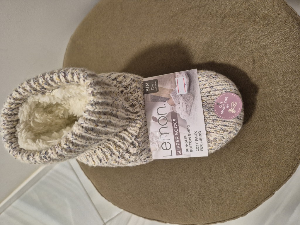 Lemon medias pantufla beige S/M