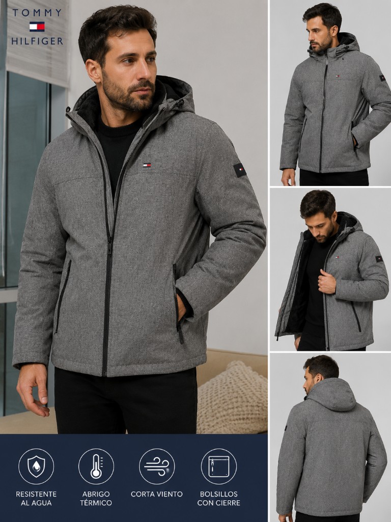 Tommy Hilfiger campera gris