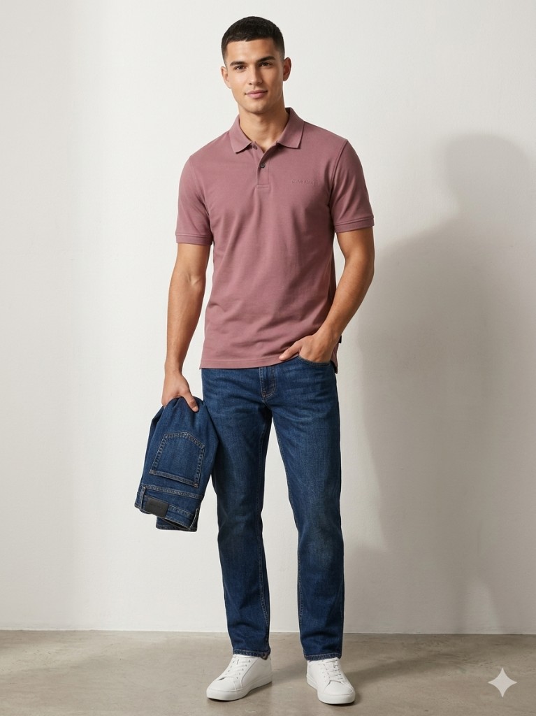 Calvien Clein Polo rosa hombre