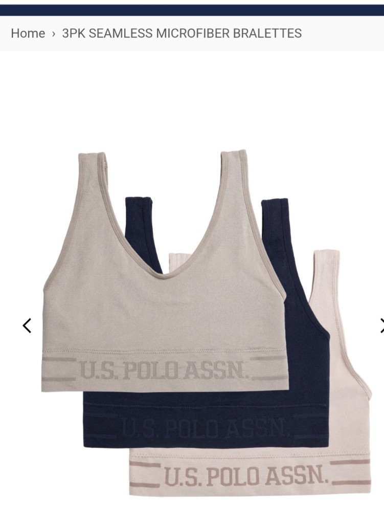 U.S. Polo Assn. brassiere seamless 3 pack