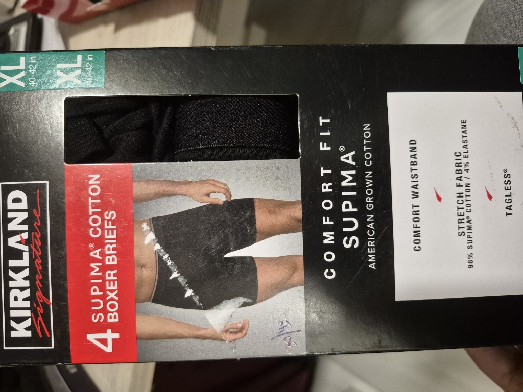 Kirkland Signature boxer negro XL pack 4