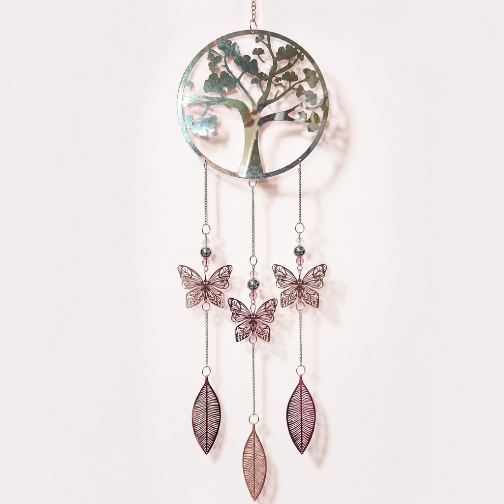 ATRAPASUEÑOS ARBOL CON MARIPOSAS