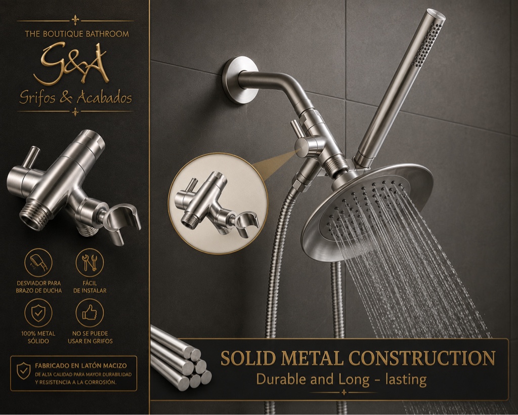 Desviador americano con soporte Brushed Niquel