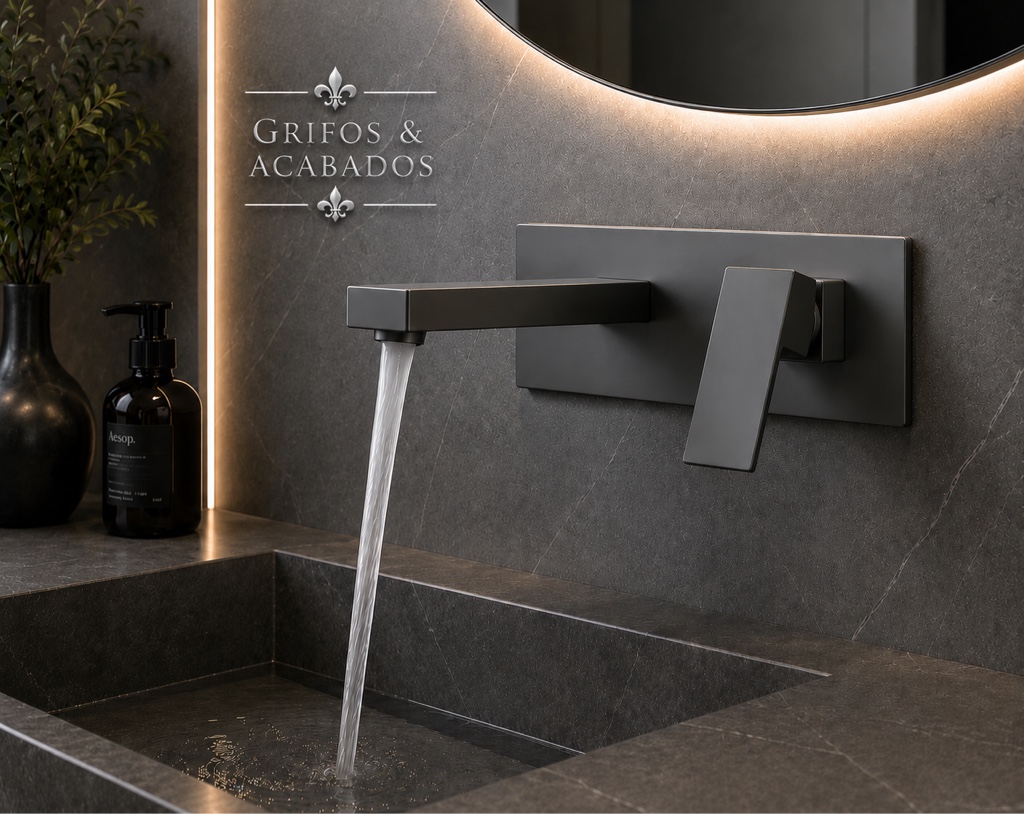 Griferia pared retto light Gun Metal