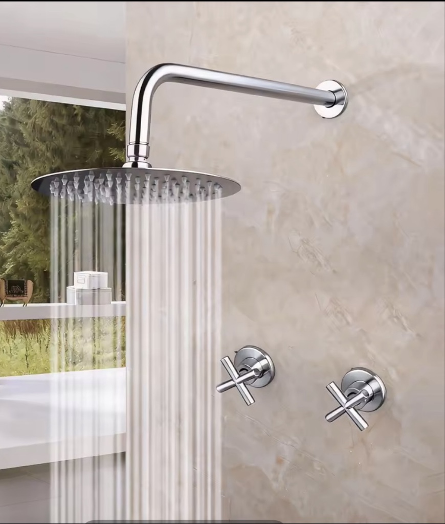 Griferia ducha 8” Novo cruceta cromo