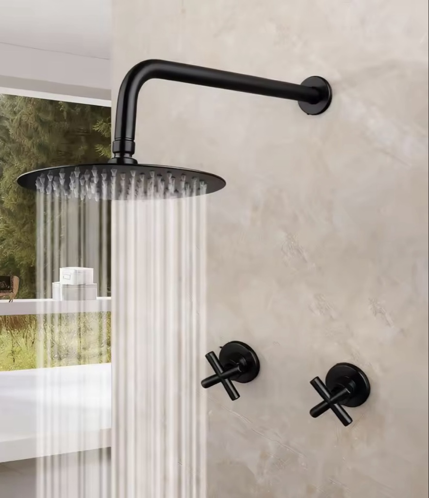 Griferia ducha 8” novo  redonda Black