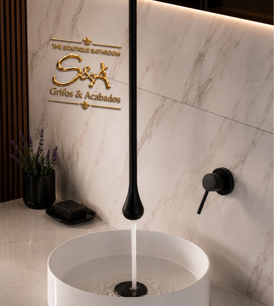 Griferia techo gota dubai Black