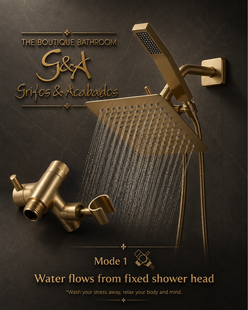 Desviador merivano co  soporte brushed Gold