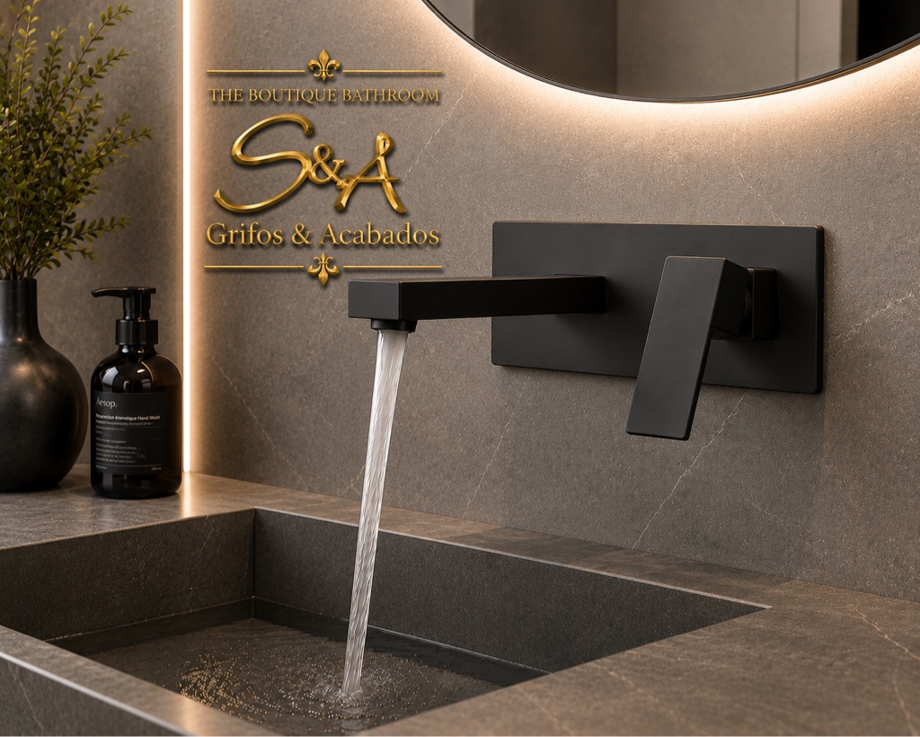 Griferia pared  retto light black