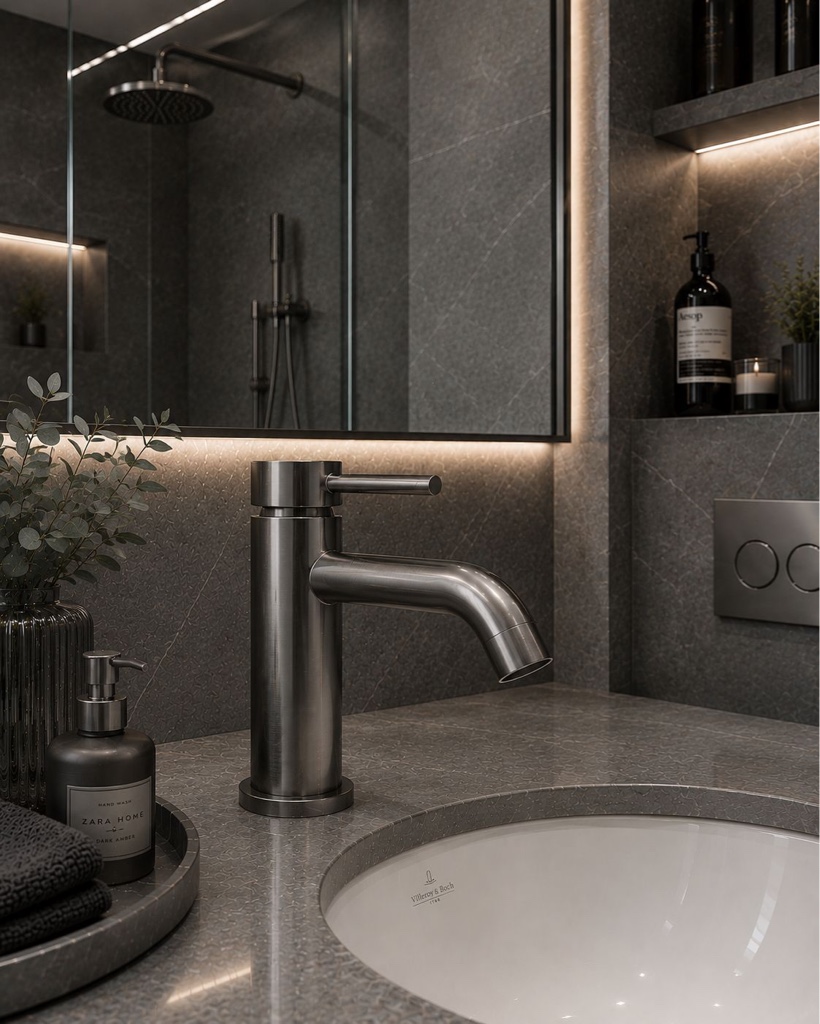 Griferia baja poste Gun Metal