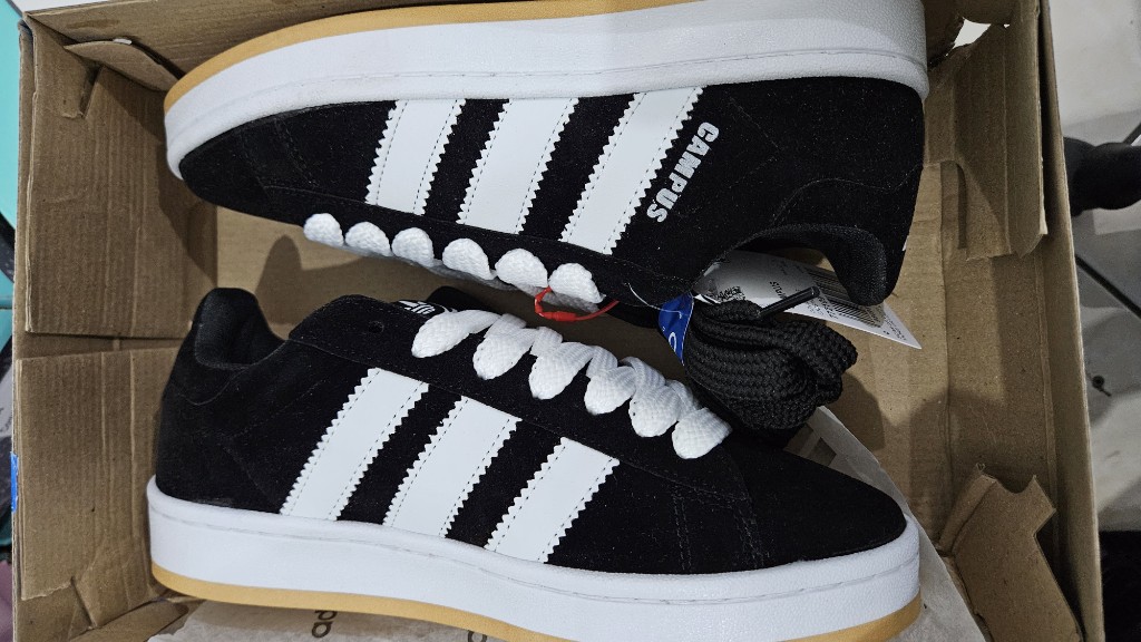 ADIDAS CAMPUS NEGRO BLANCO BLANCO #26.5