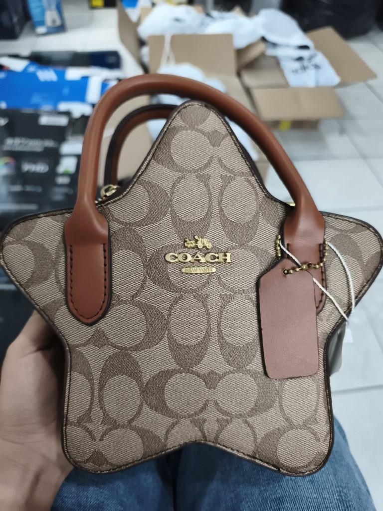 BOLSA COACH ESTRELLA CAFÉ