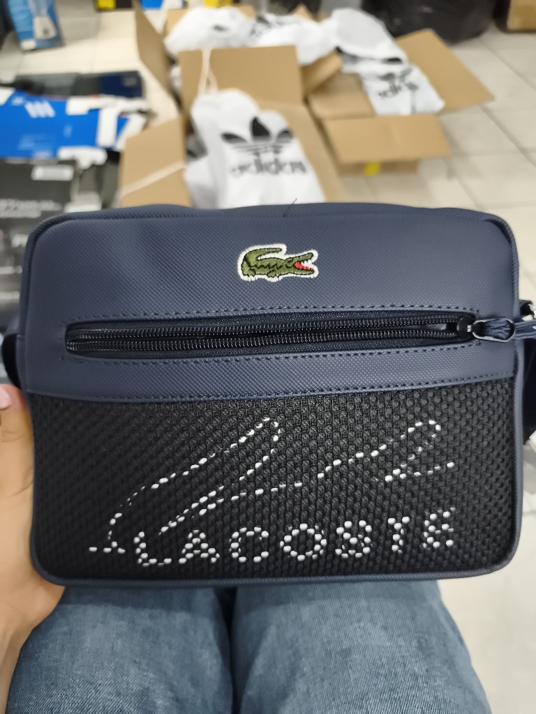 MOCHILA LACOSTE AZUL C/ZIPER