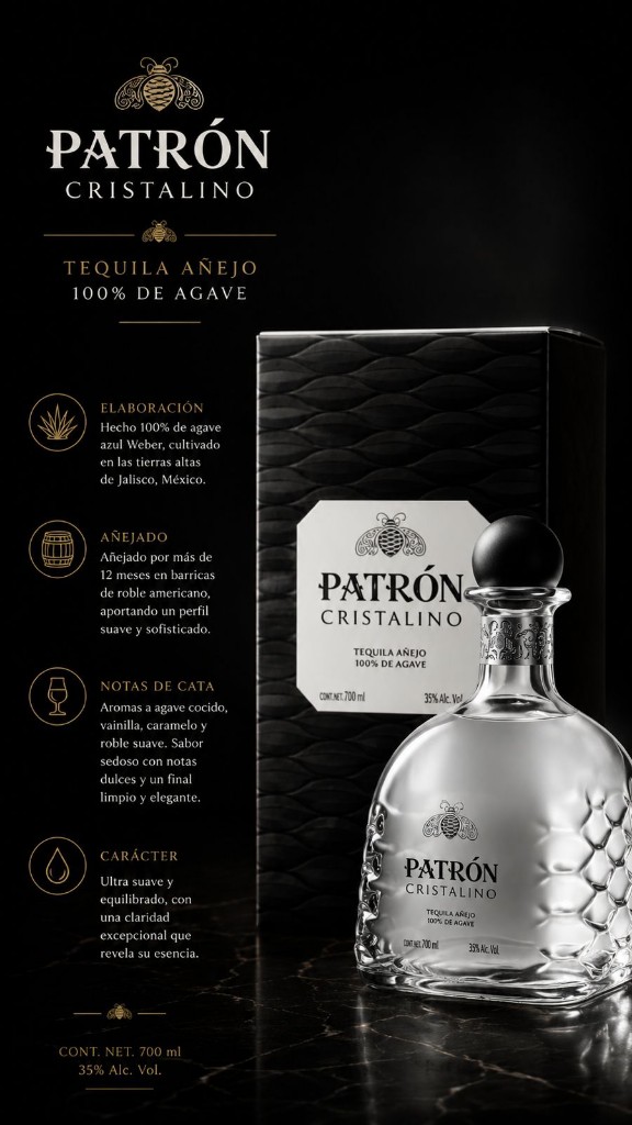Patrón Cristalino Añejo 700ml