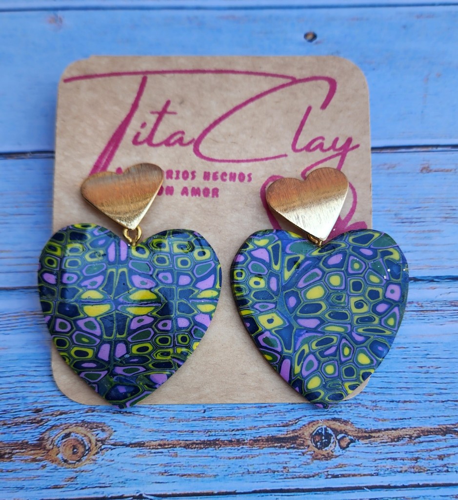 Aros Corazón multicolor