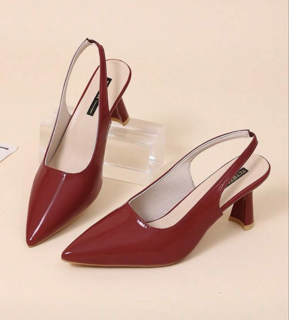 Tacones rojos fuerte slingback
