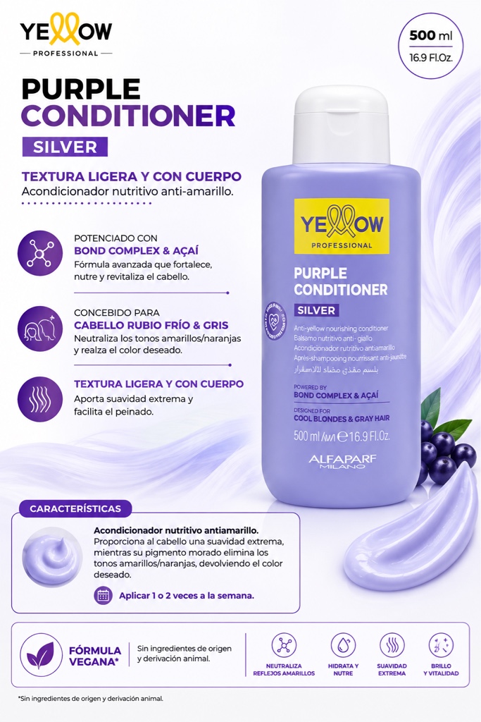 Yellow Purple Conditioner Silver