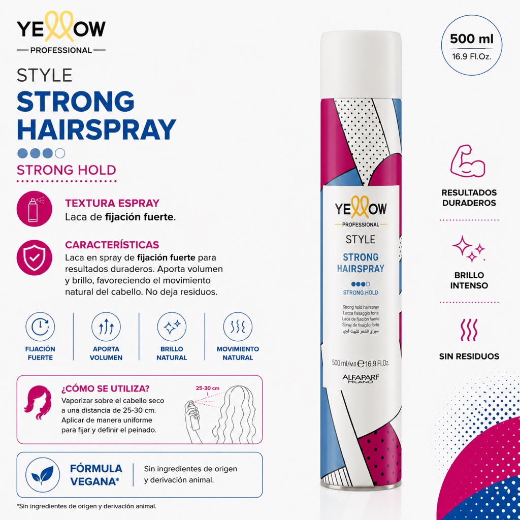 Yellow Style Strong Hairspray