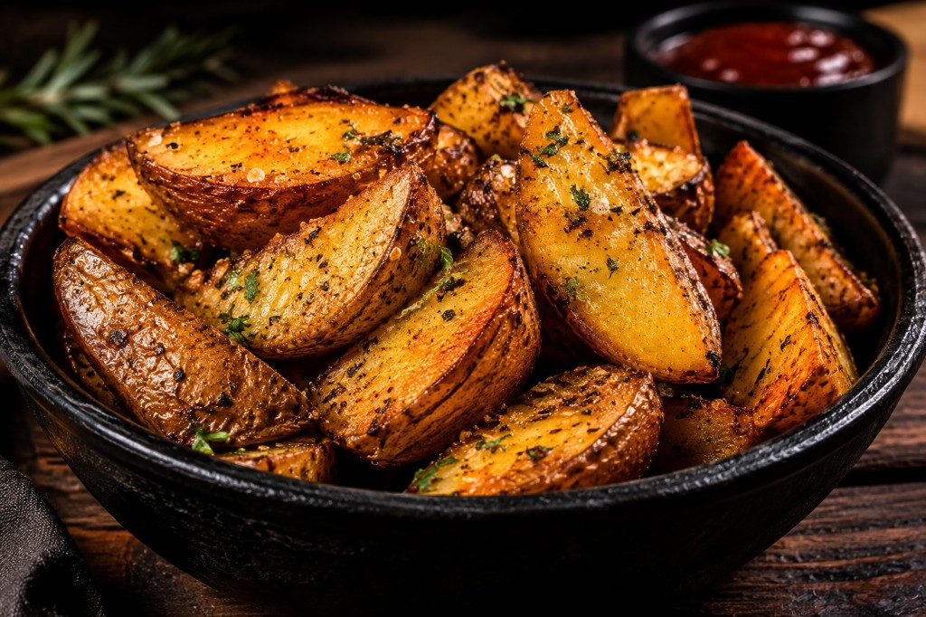 Papas gajo en salsa humos