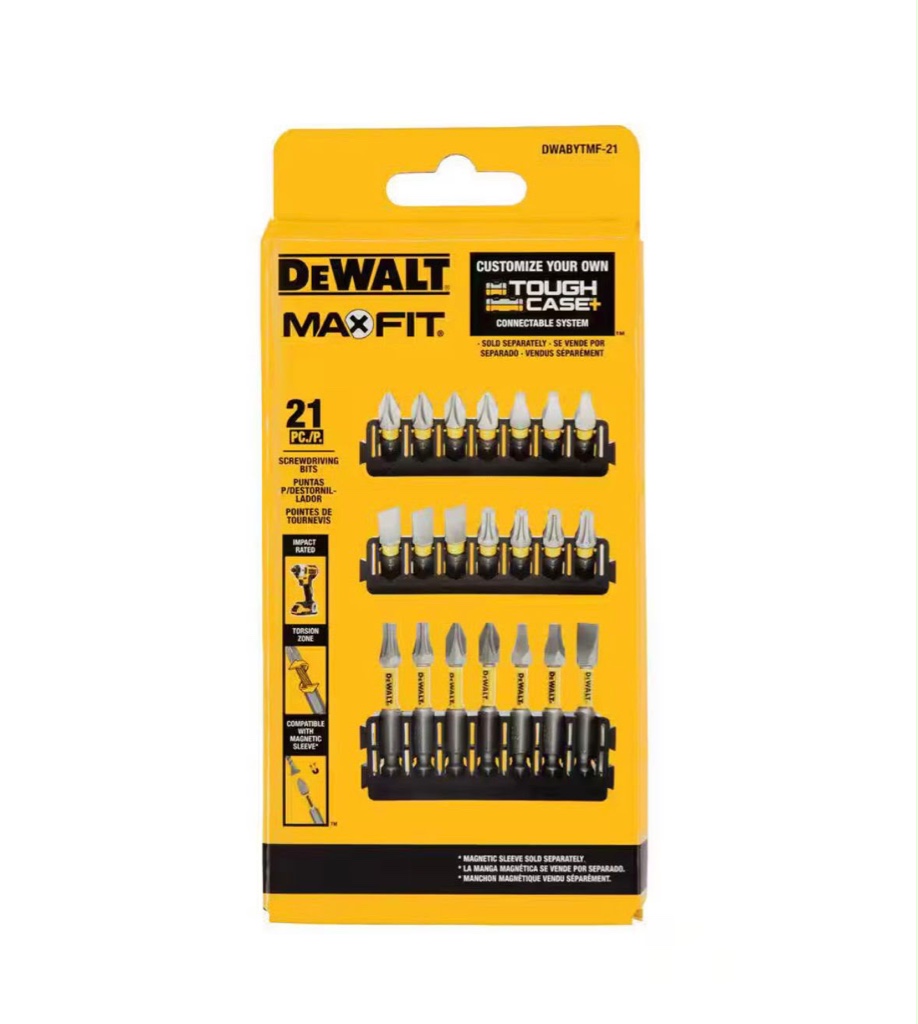 21 pc screwdrivers bits max fit