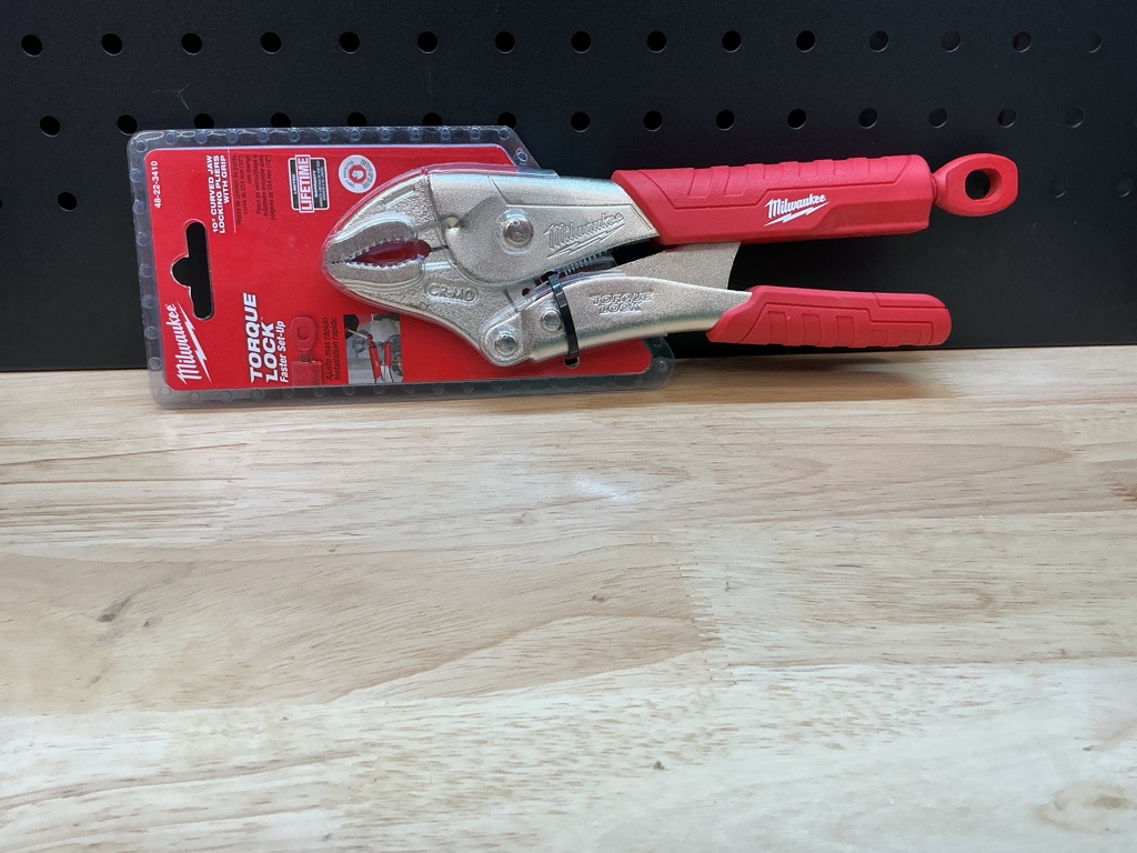 10” curved jaw locking pliers with grip