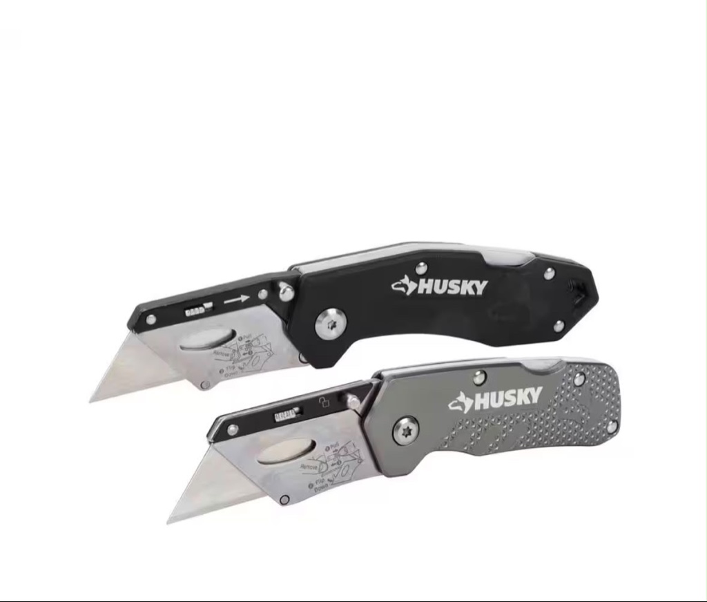 2 pack husky folding utility knives