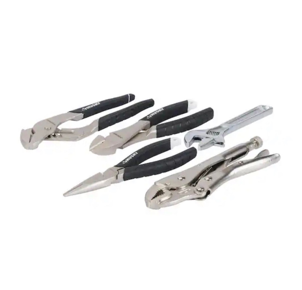5-piece pliers & wrench set
