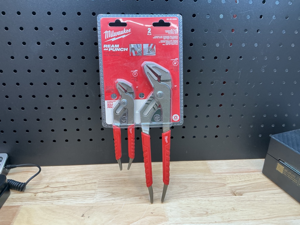 6” & 10” comfort grip straight jaw pliers set