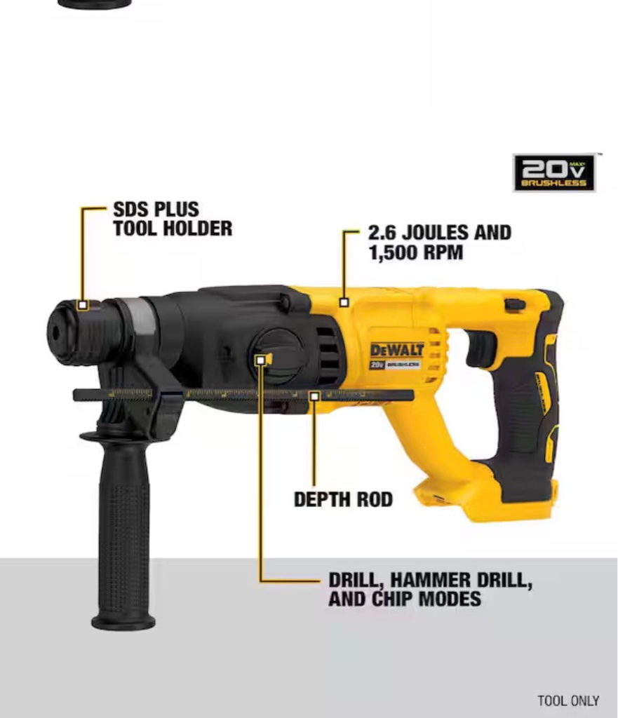 Dch133 1”SDS plus brushless hammer