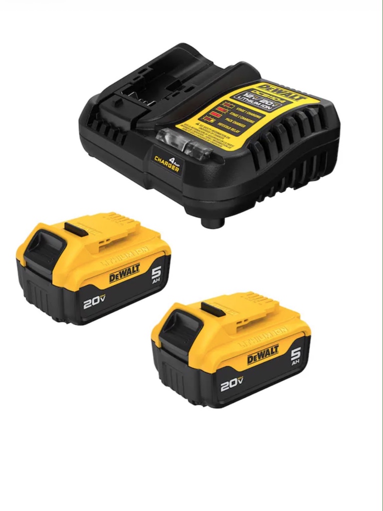 2 battery 5ah and charger dcb205-2c