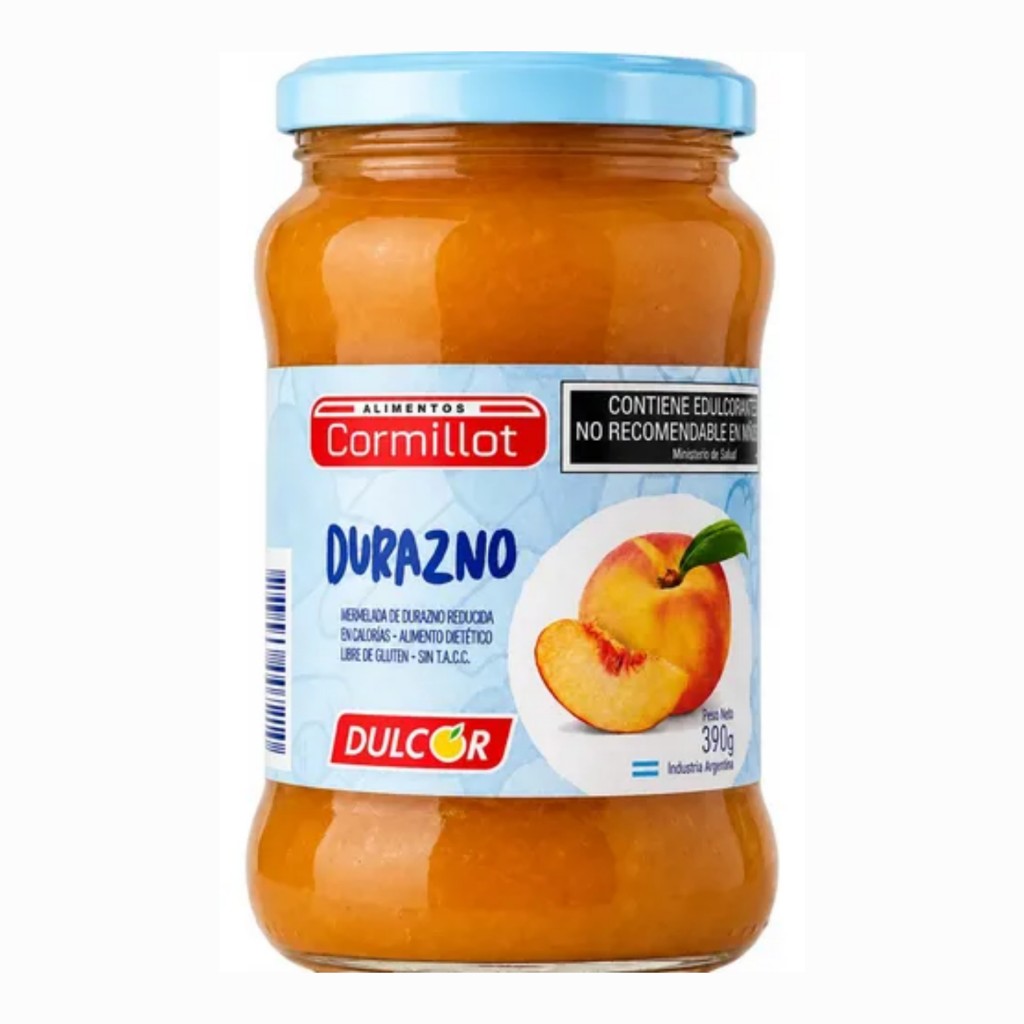 Mermelada Cormillot Dulcor Durazno Sin Azúcar con Edulcorantes x 390g
