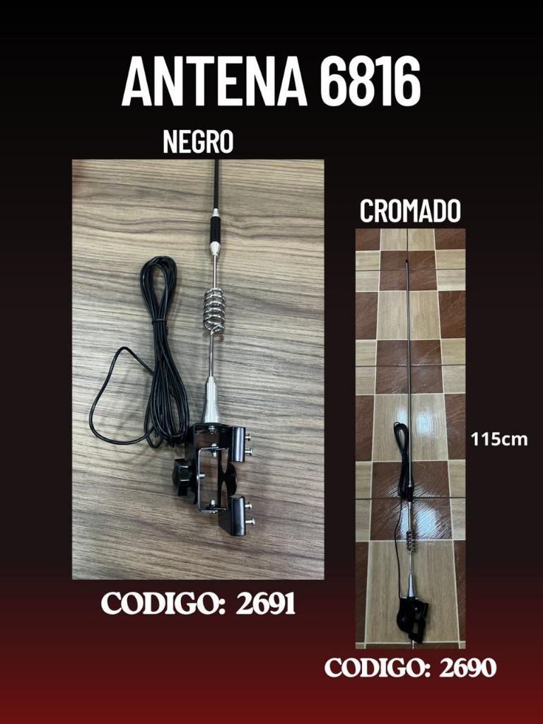 - Antena 6816 Cromado *2690