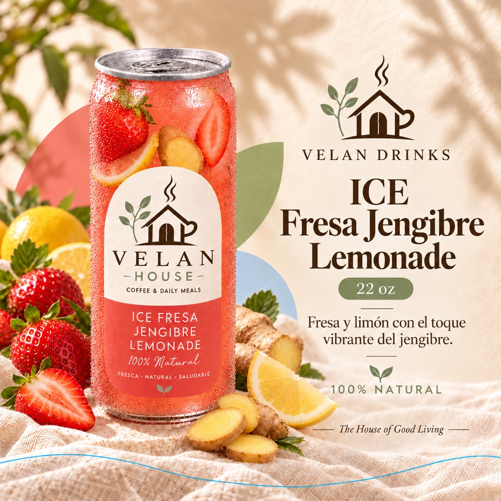 Ice Fresa Jengibre Lemonade (22OZ)