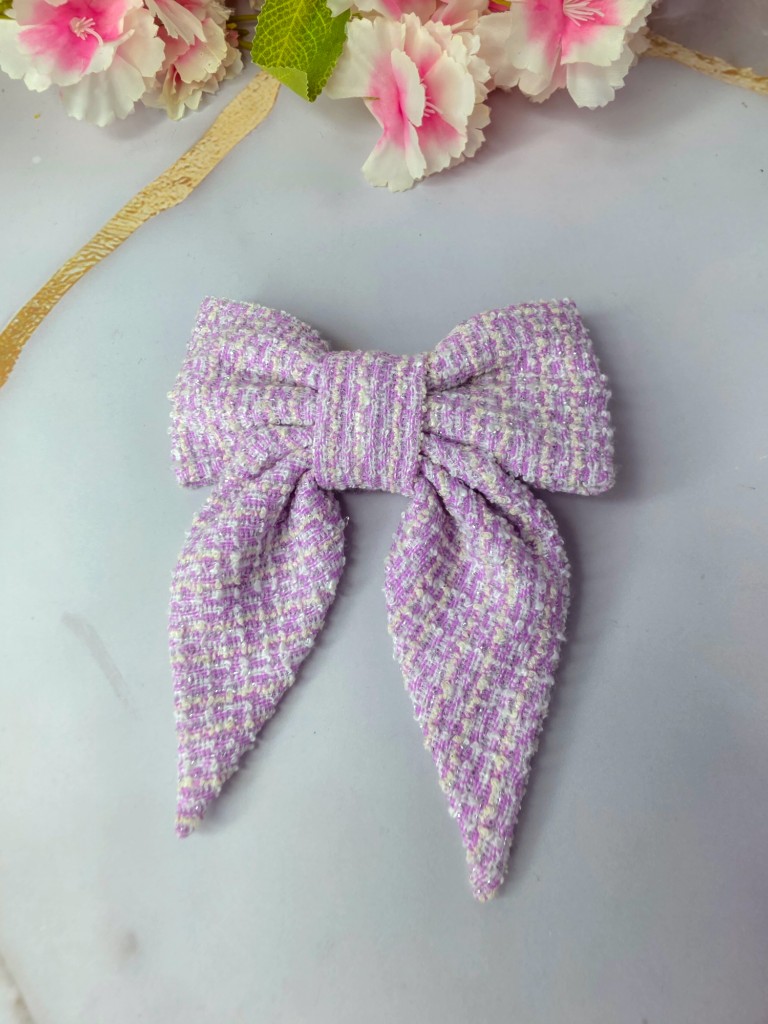 Mini lazo tweed lila
