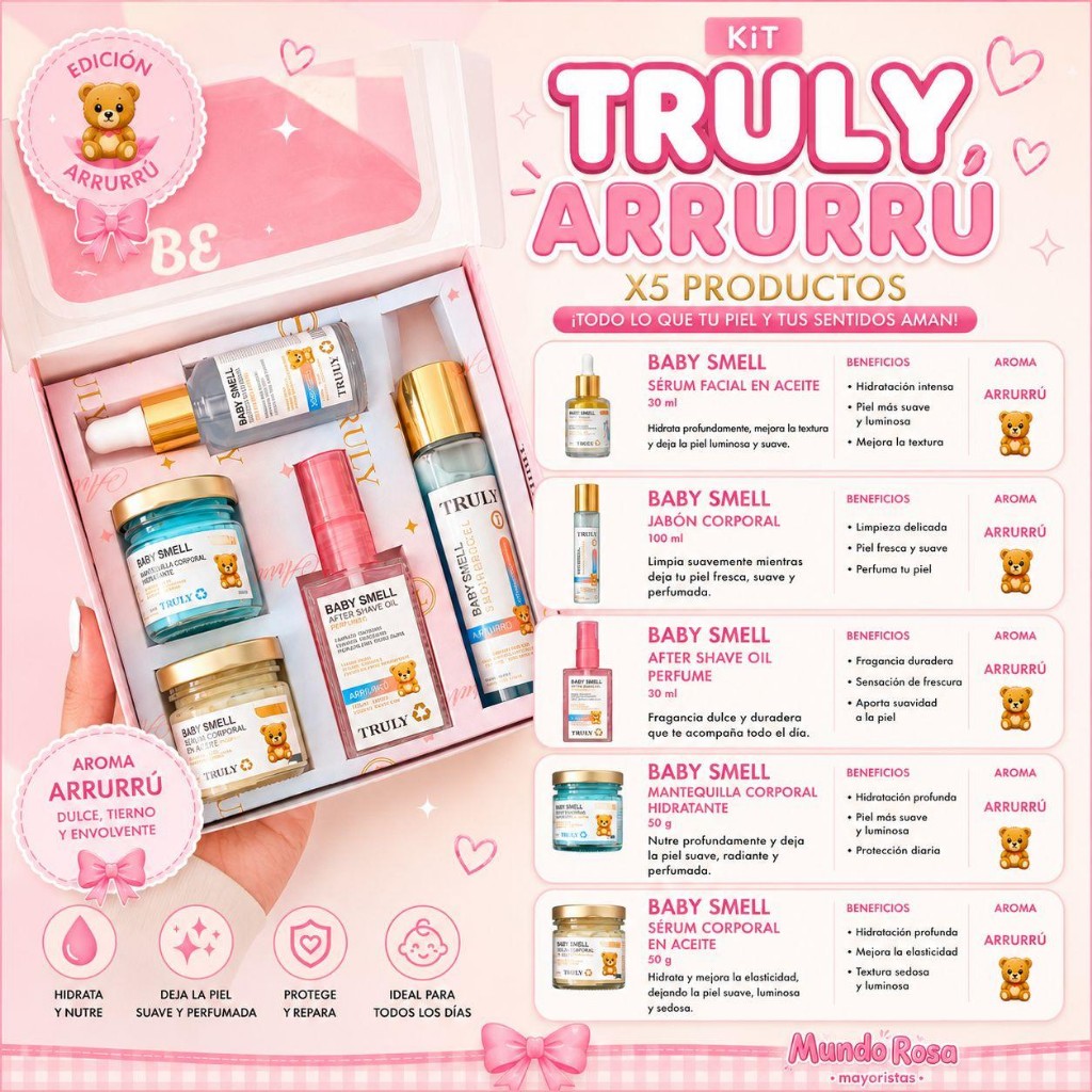 🌸🎀💗TENEMOS NUEVA LÍNEA TRULY 🙈💗🎀🌸Kit X5 Arrurrú🧸🍭🙈