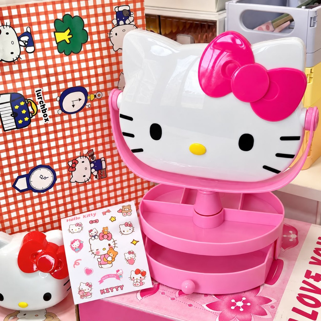 🎀 HERMOSO ORGANIZADOR HELLO KITTY CON ESPEJO🎀
