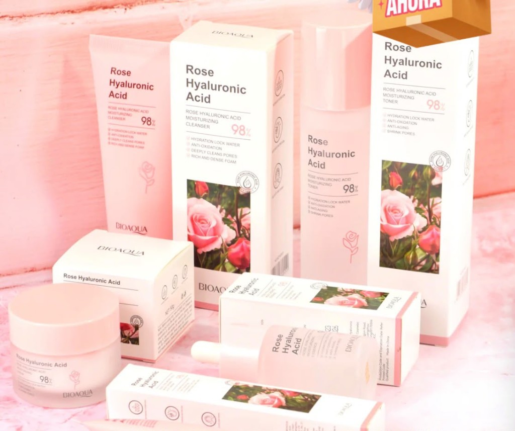 Kit Aclarante y Minimizador de Poros Bioaqua Rosa Hialurónico (x5)

Rutina facial💗✨️