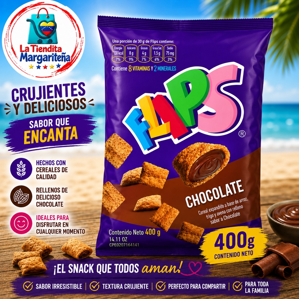 Flips chocolate 400grs