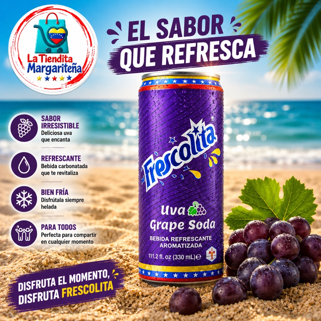 Frescolita lata sabor uva 355 ml